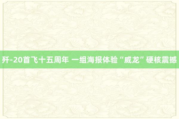 殲-20首飛十五周年 一組海報體驗“威龍”硬核震撼