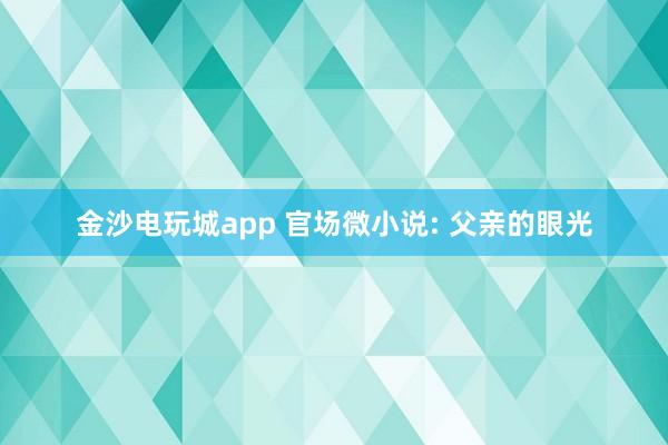 金沙電玩城app 官場(chǎng)微小說(shuō): 父親的眼光