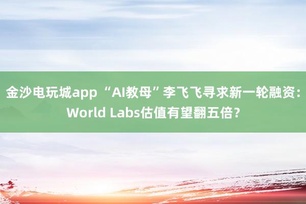 金沙電玩城app “AI教母”李飛飛尋求新一輪融資:World Labs估值有望翻五倍?