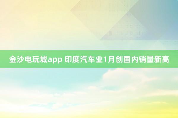 金沙電玩城app 印度汽車業(yè)1月創(chuàng)國內(nèi)銷量新高